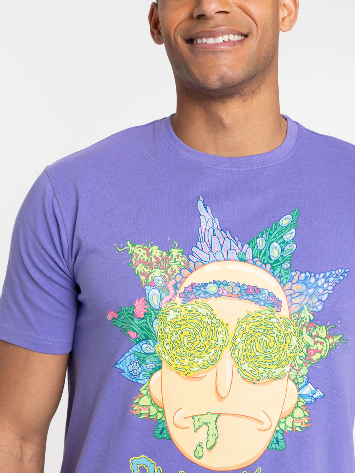 T-shirt Rick et Morty homme violet