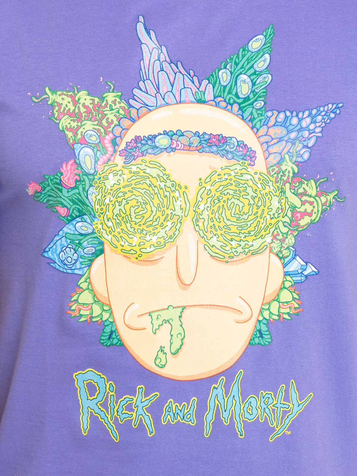 T-shirt Rick et Morty homme violet