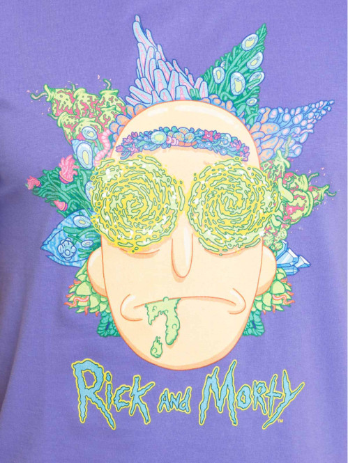 T-shirt Rick et Morty homme violet