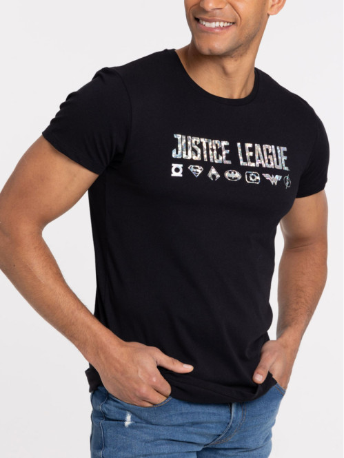 T-shirt justice league homme noir