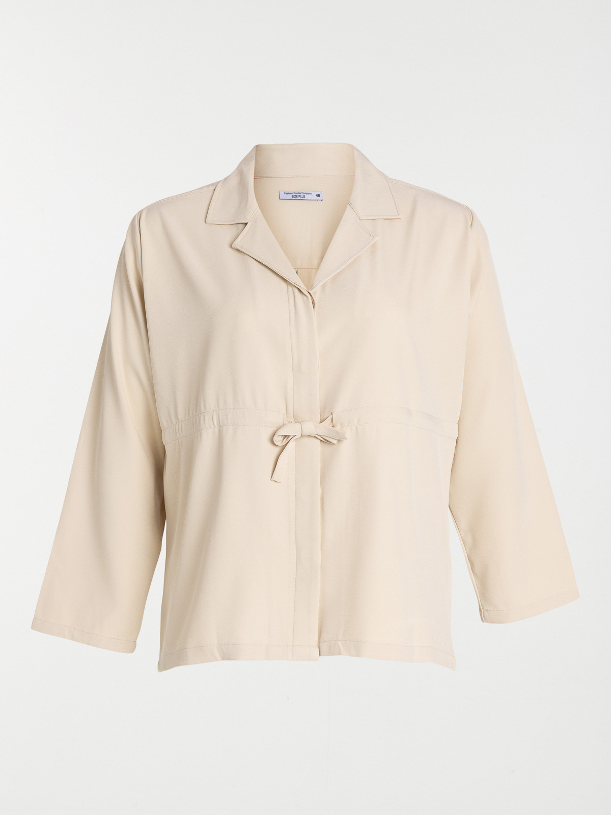 Veste coloris mastic grande taille femme