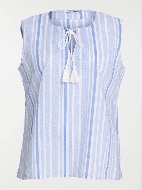 Blouse motif rayé femme grande taille