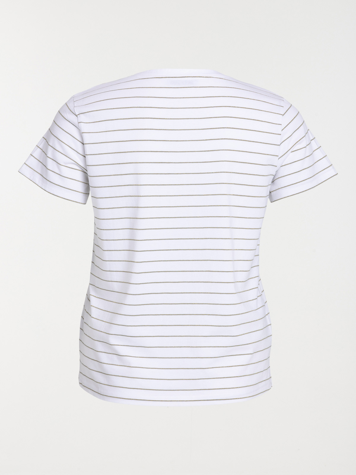 T-shirt rayé col V grande taille femme