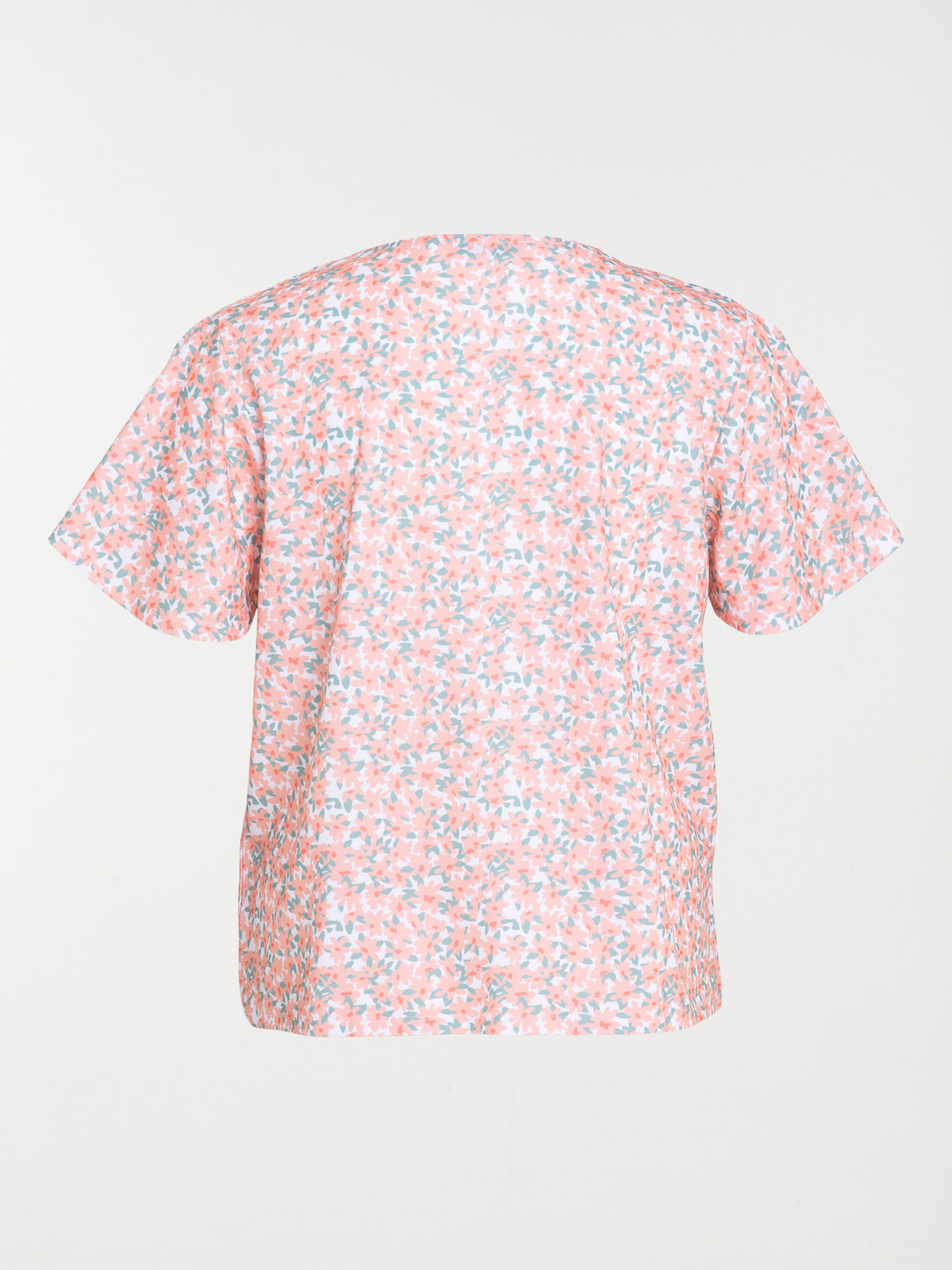 T-shirt motif floral grande taille femme