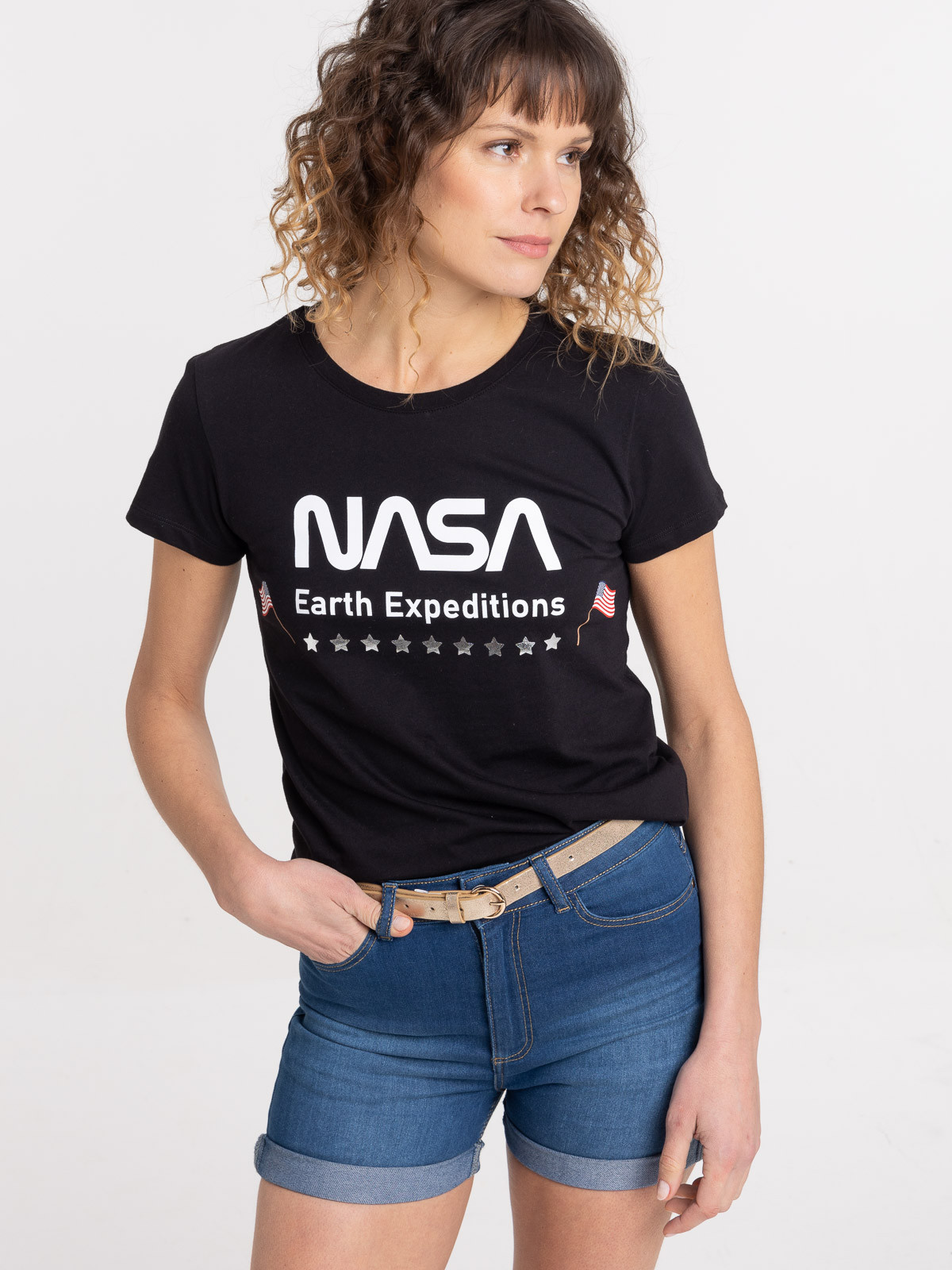 T-shirt manches courtes NASA femme