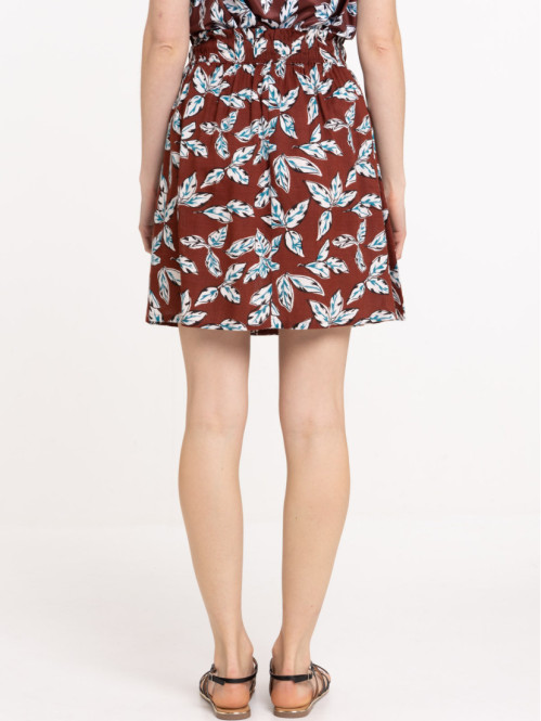 Jupe imprimé tropical femme
