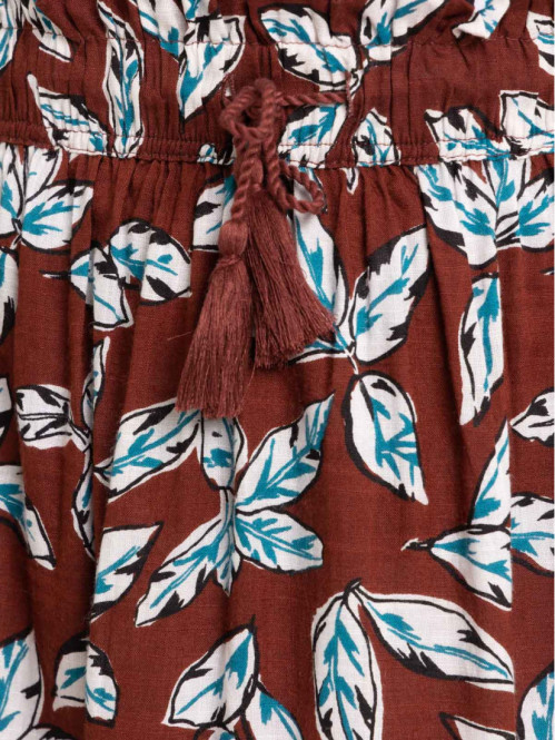 Jupe imprimé tropical femme