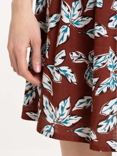 Jupe imprimé tropical femme