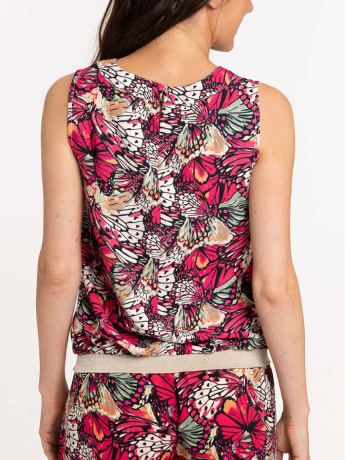 Top épaules ouvertes imprimé femme Top épaules ouvertes imprimé femme