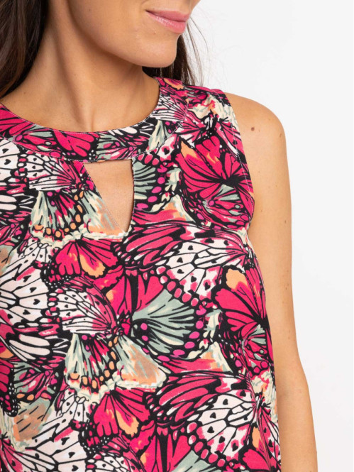 Top épaules ouvertes imprimé femme Top épaules ouvertes imprimé femme