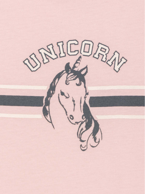 T-shirt licorne rose fille (10-16A)