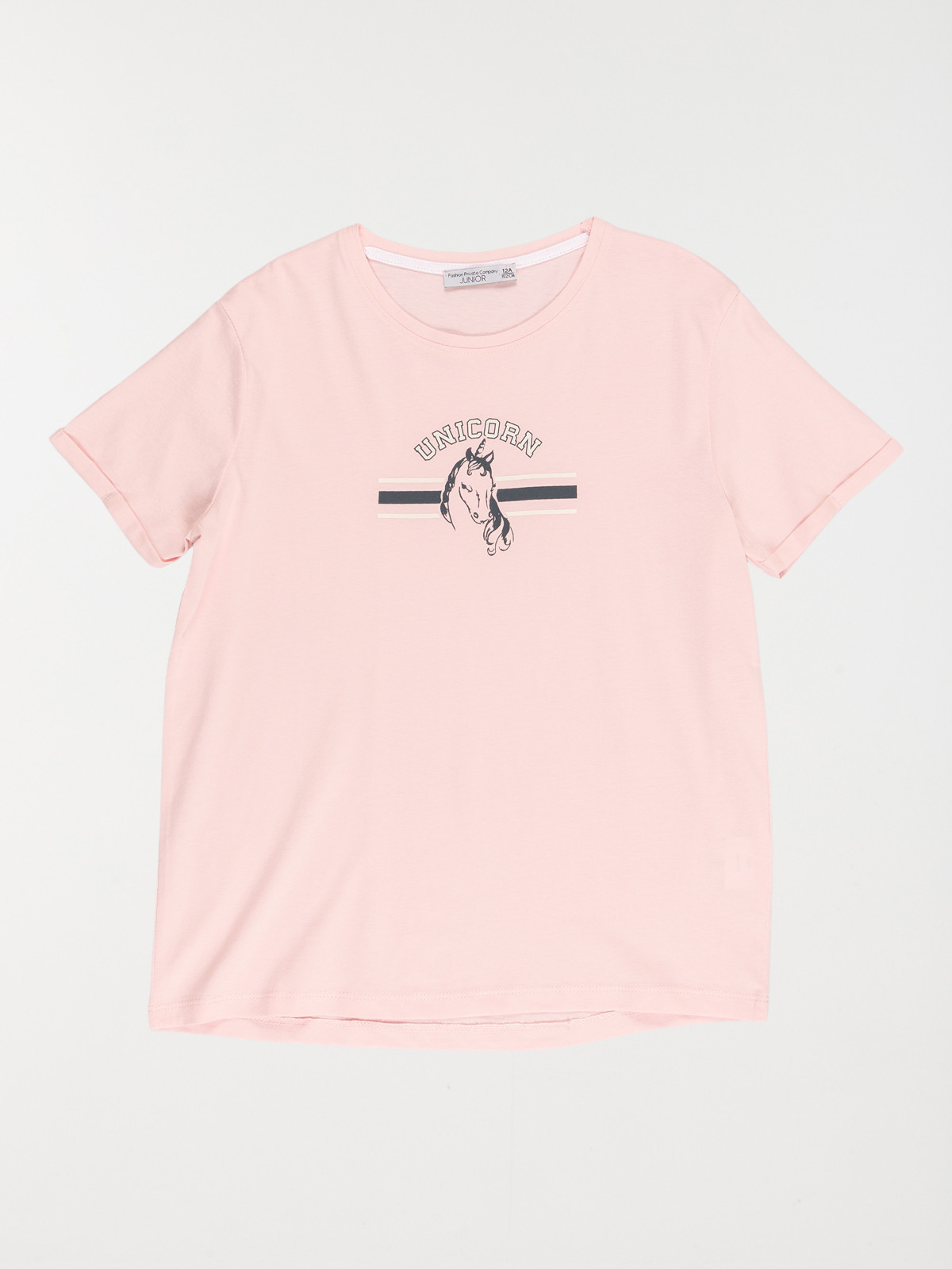 T-shirt licorne rose fille (10-16A)