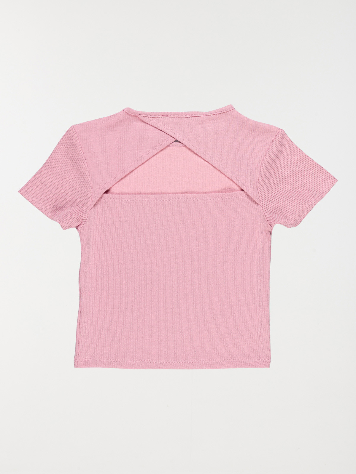 T-shirt découpe dos mauve fille (10-16A) T-shirt découpe dos mauve fille (10-16A)