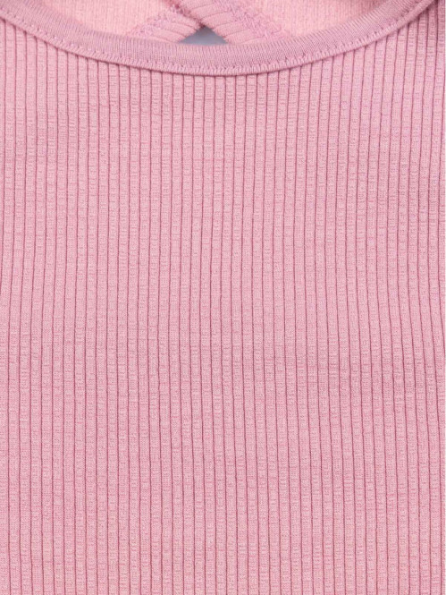 T-shirt découpe dos mauve...