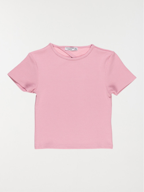T-shirt découpe dos mauve fille (10-16A)