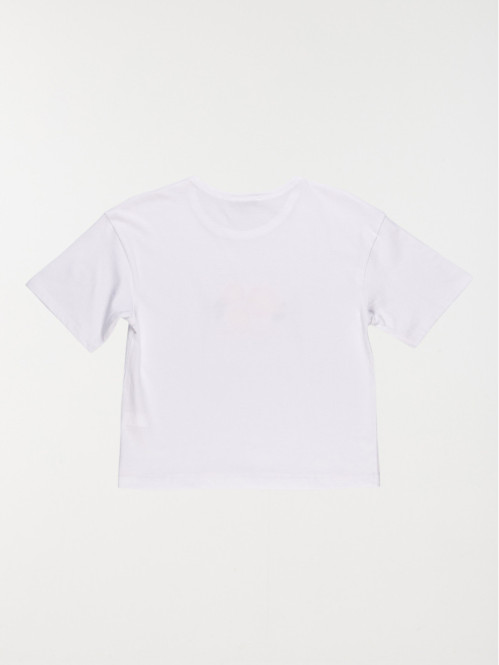 T-shirt message et fleurs fille (10-16A) T-shirt message et fleurs fille (10-16A)