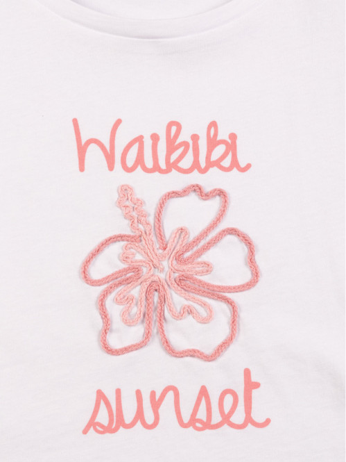T-shirt motif fleur fille...