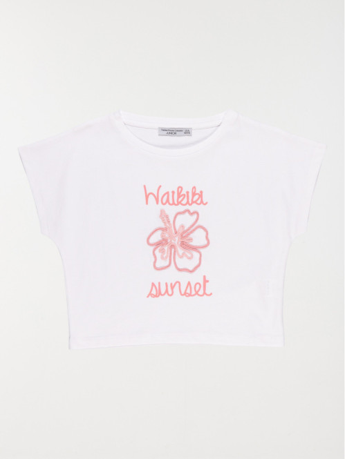 T-shirt motif fleur fille (10-16A)