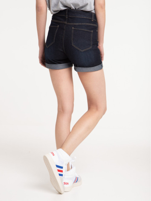 Short jean taille haute brut femme Short jean taille haute brut femme