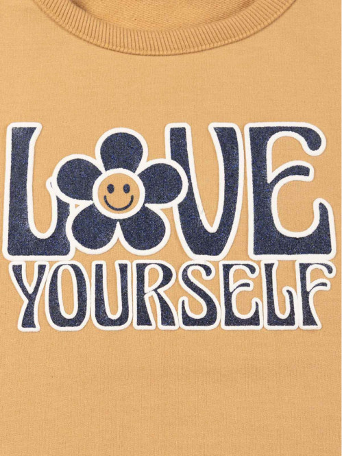 Sweat message moka fille (10-16A) Sweat message moka fille (10-16A)