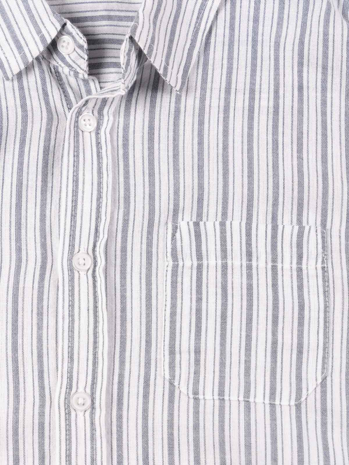 Chemise rayée blanche garçon (10-16A) Chemise rayée blanche garçon (10-16A)