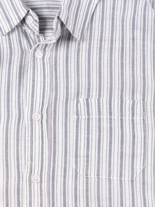 Chemise rayée blanche garçon (10-16A) Chemise rayée blanche garçon (10-16A)