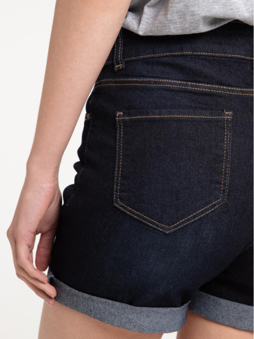 Short jean taille haute brut femme Short jean taille haute brut femme