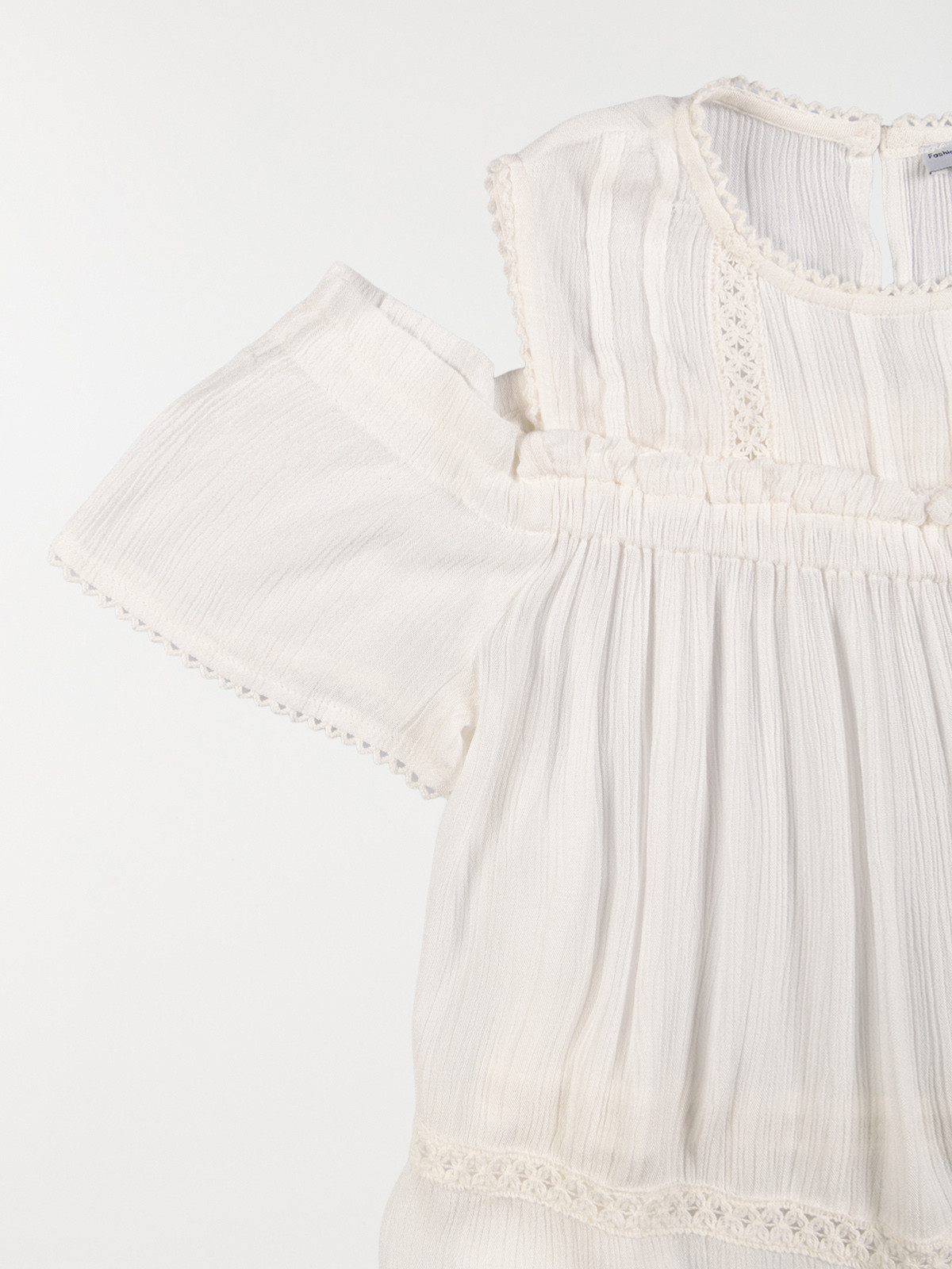 Blouse détail macramé fille (10-16A) Blouse détail macramé fille (10-16A)