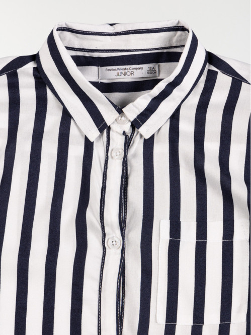 chemise manche longue rayée (10-16A) chemise manche longue rayée (10-16A)