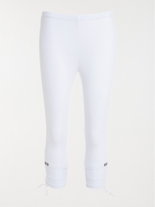 Corsaire fantaisie blanc femme 