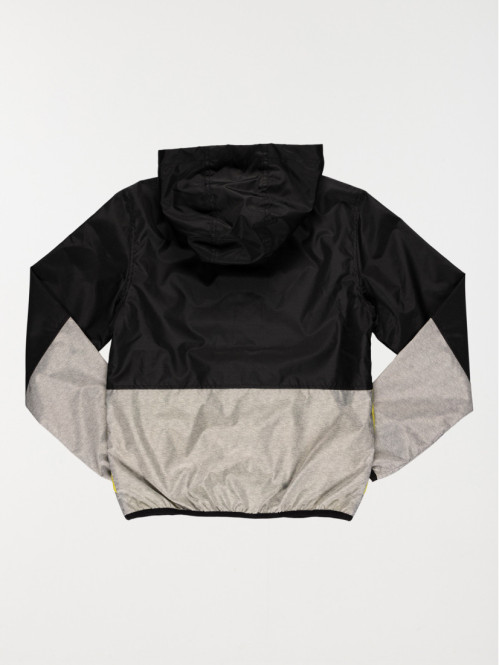 Blouson noir à capuche garçon (10-16A)