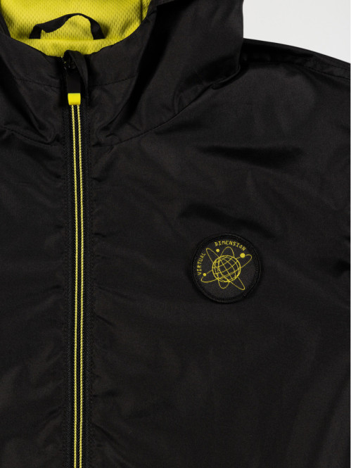 Blouson noir à capuche garçon (10-16A)