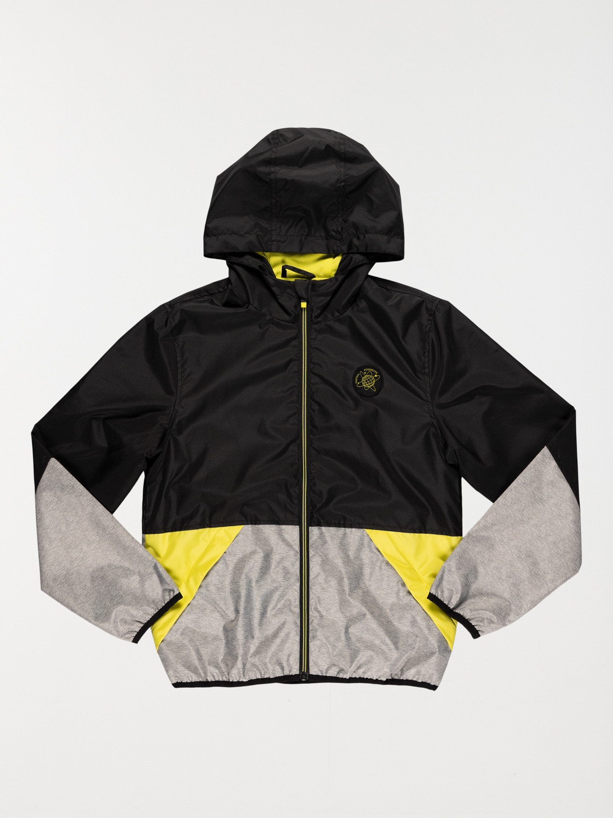 Blouson noir à capuche garçon (10-16A)