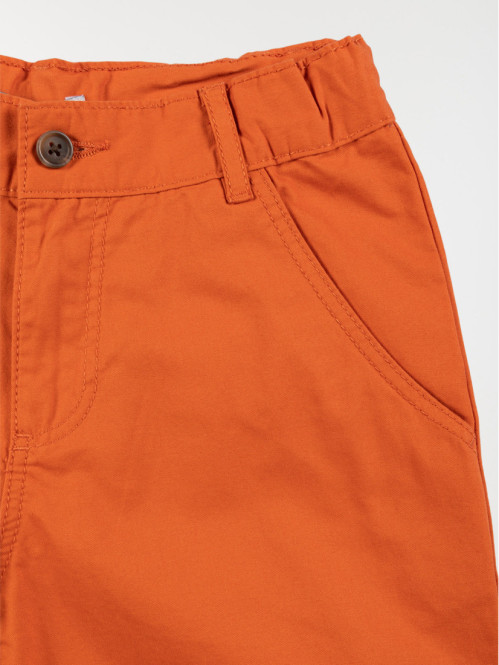 Bermuda chino rouille garçon (10-16A)
