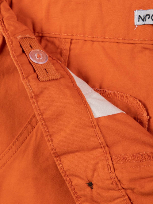 Bermuda chino rouille garçon (10-16A)