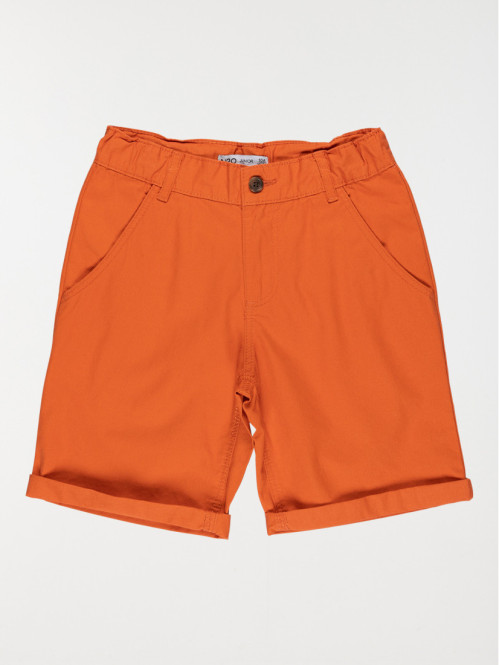 Bermuda chino rouille garçon (10-16A)