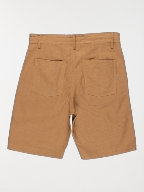 Bermuda lin camel garçon (10-16A)