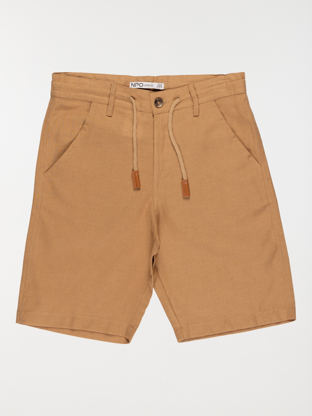 Bermuda lin camel garçon (10-16A)