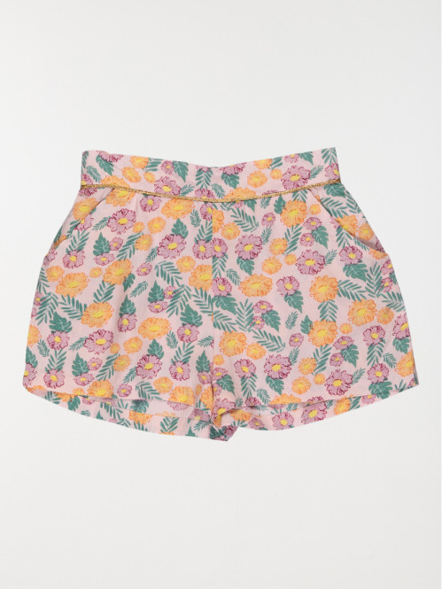Short imprimé fleuri fille (10-16A)