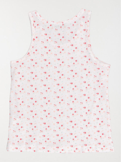 Débardeur fleuri blanc fille (3-8A)