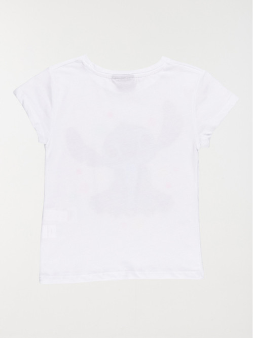 Tee-shirt fille Stitch blanc (3-8A)