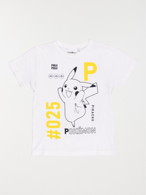 T-shirt Pokémon garçon blanc (3-8A)