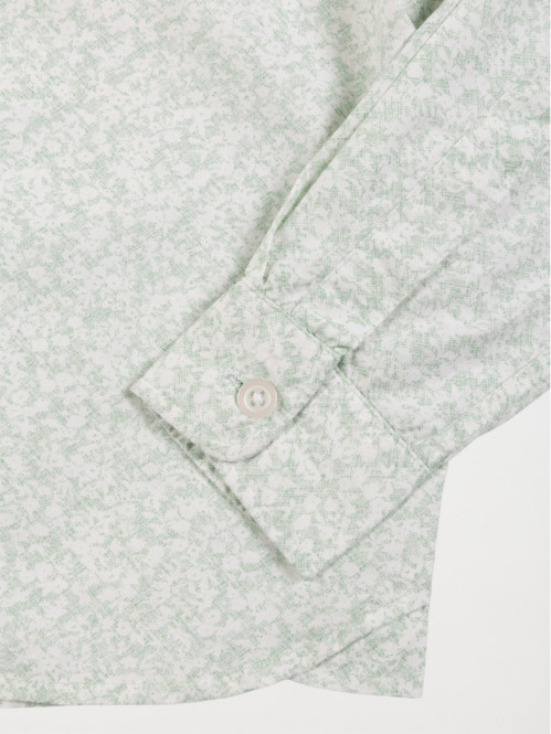 Chemise vert pâle imprimée garçon (3-8A)