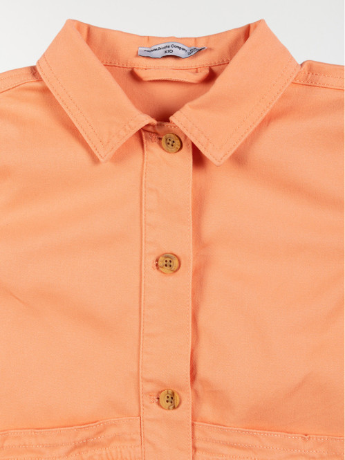 Veste boutonnée papaya fille (3-8A) Veste boutonnée papaya fille (3-8A)