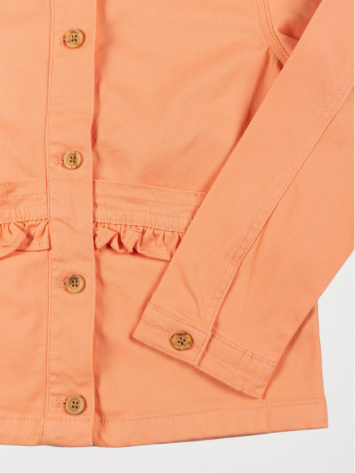 Veste boutonnée papaya fille (3-8A) Veste boutonnée papaya fille (3-8A)