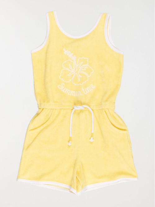 Combishort jaune clair fille (3-8A)