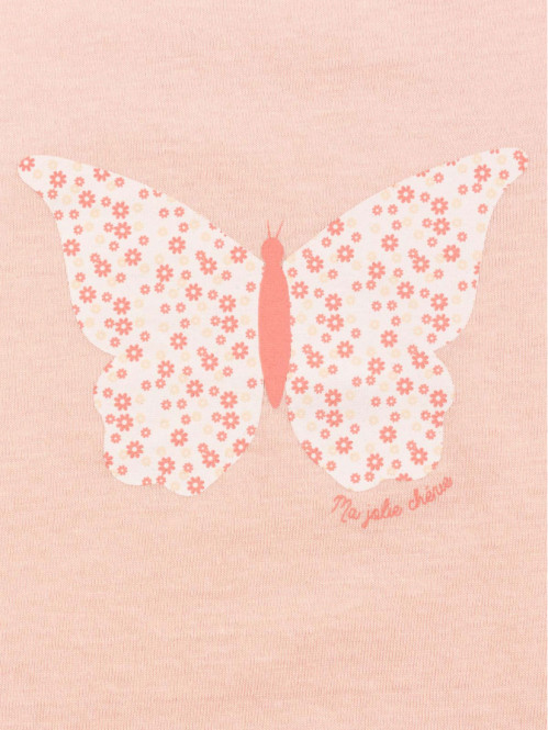 T-shirt papillon fille chamallow (3-24M)