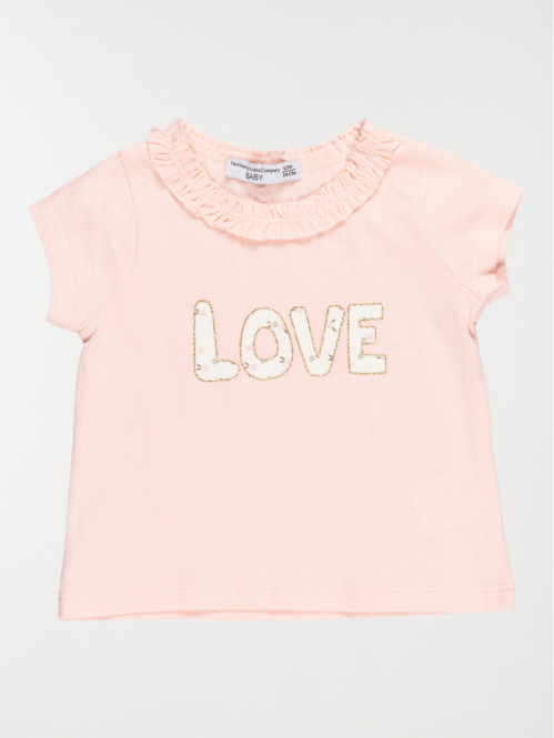 T-shirt love chamallow fille (3-24M)