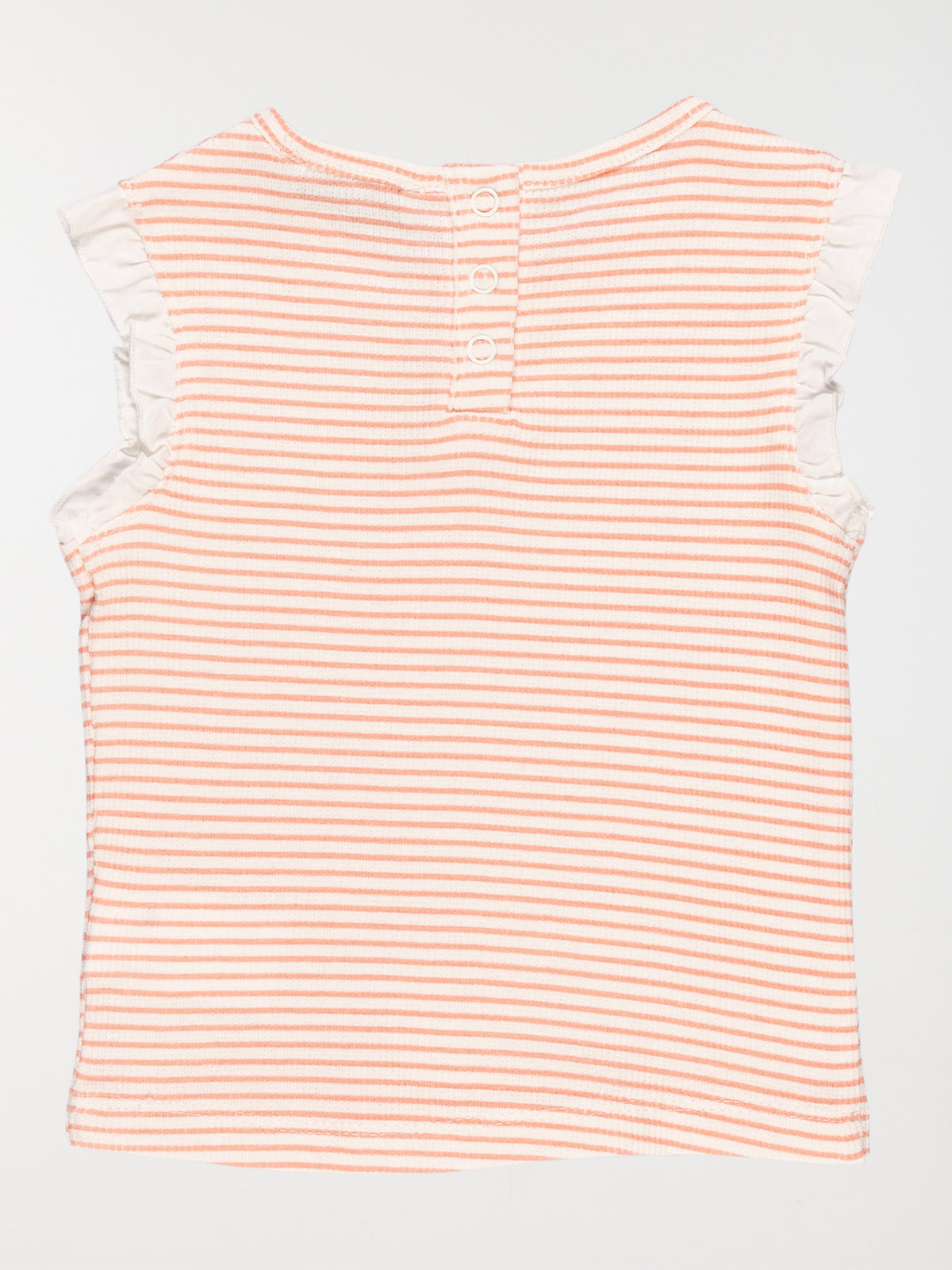 T-shirt rayé et volants fille (3-24M) T-shirt rayé et volants fille (3-24M)