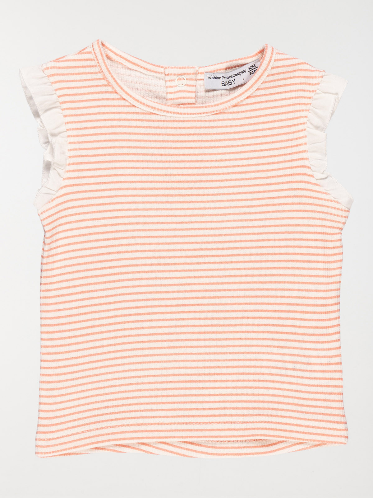 T-shirt rayé et volants fille (3-24M)
